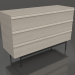 3d model Chest of drawers 3 METAL 1200x400x800 (white RAL 9010) - preview