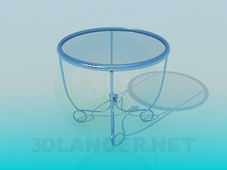 3d model Glass tea table - preview