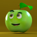 3d Apple model buy - render