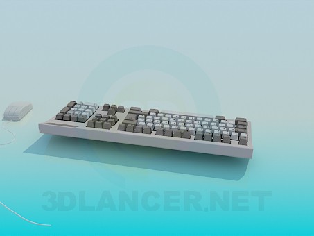 3d model Teclado y ratón - vista previa