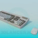 3d model Teclado y ratón - vista previa