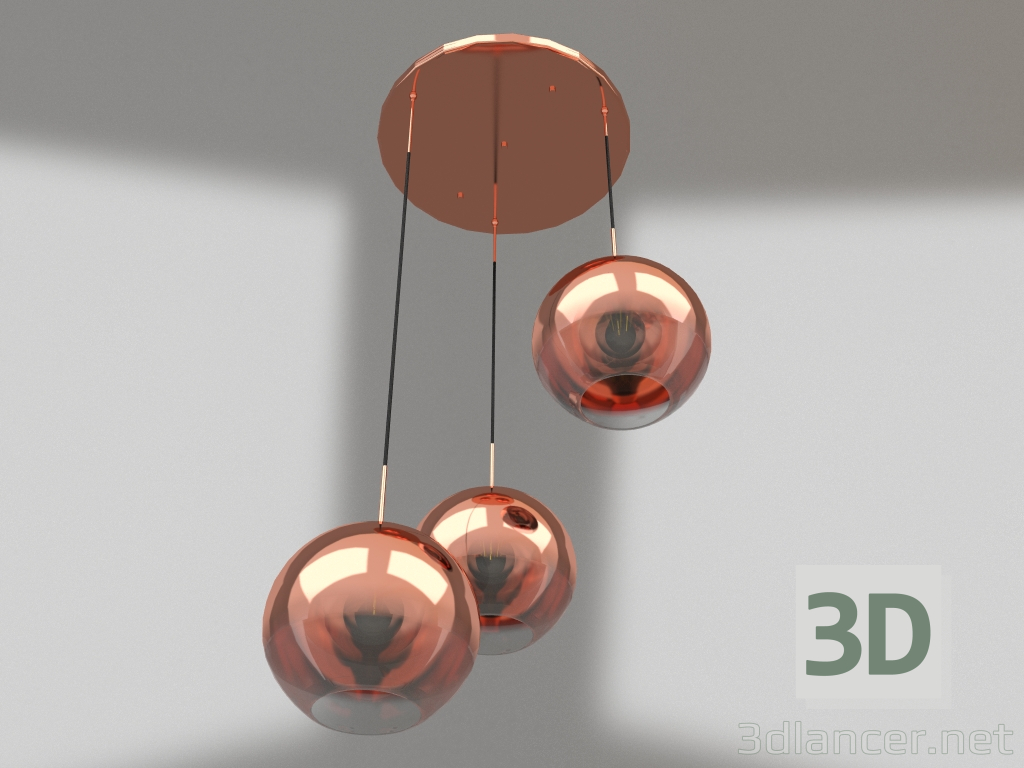 3d model Suspensión Sunrise transparente, rosas. oro (07565-3A,32) - vista previa