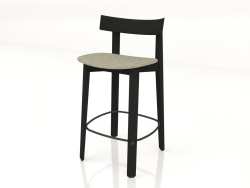 Semi-bar chair Nora with fabric upholstery (dark)