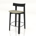 3d model Semi-bar chair Nora with fabric upholstery (dark) - preview