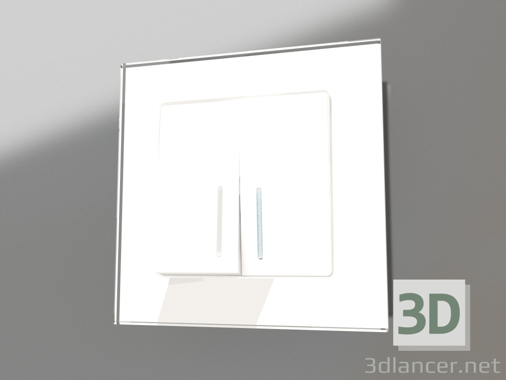 modello 3D Cornice per 1 palo Favorit (bianco, vetro) - anteprima