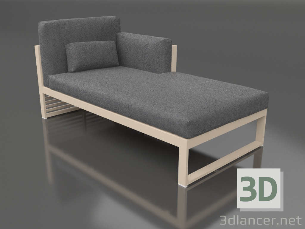 3d model Modular sofa, section 2 right, high back (Sand) - preview