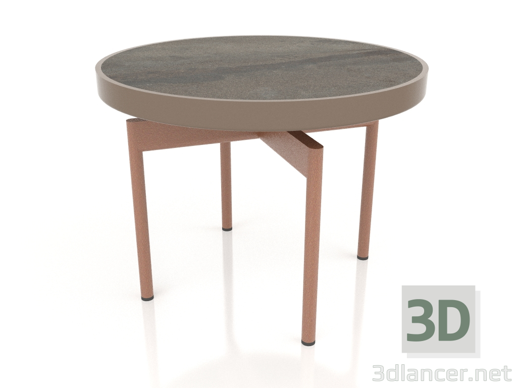 3d модель Стіл журнальний круглий Ø60 (Bronze, DEKTON Radium) – превью