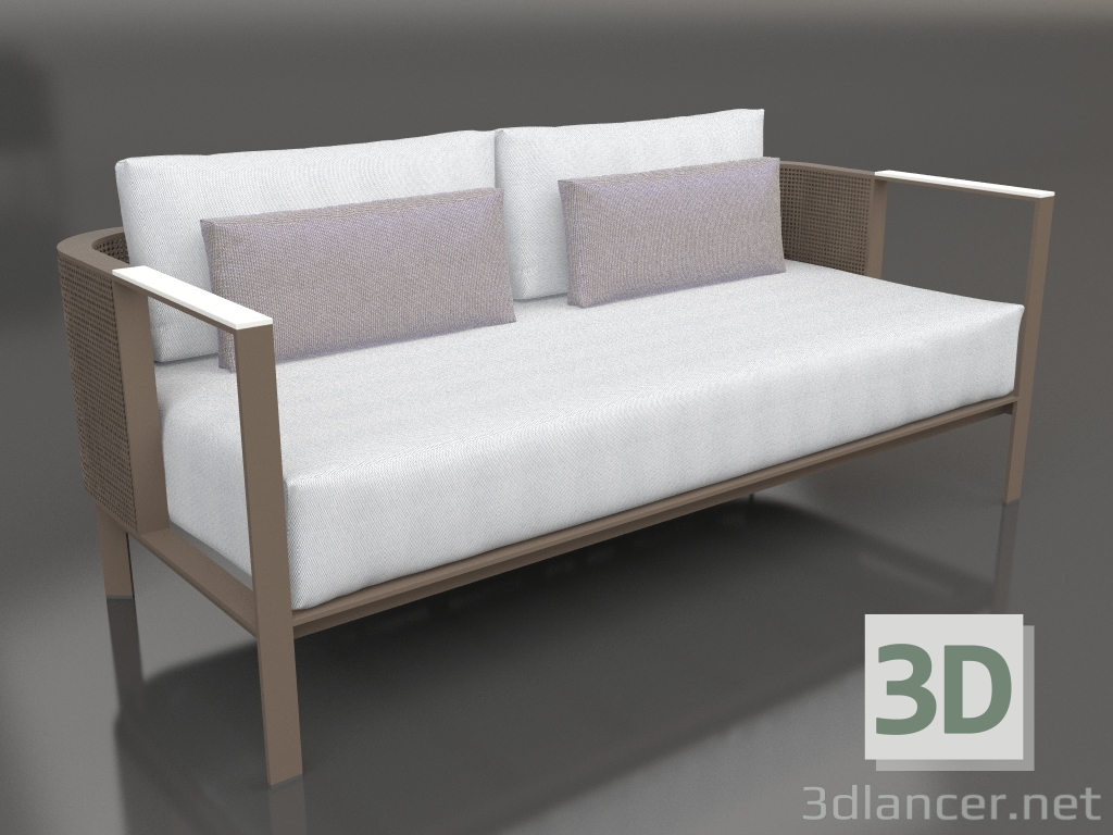 3D Modell 2-Sitzer-Sofa (Bronze) - Vorschau