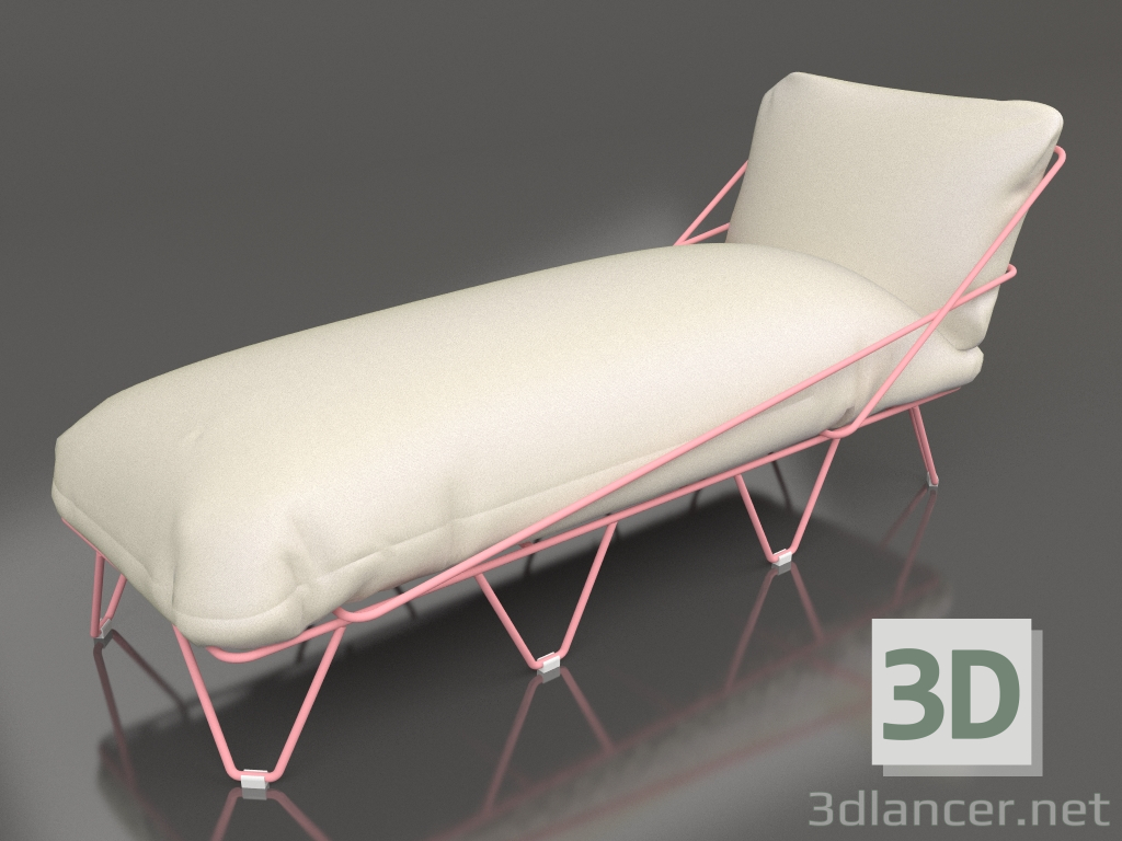 3D modeli Şezlong (Pembe) - önizleme