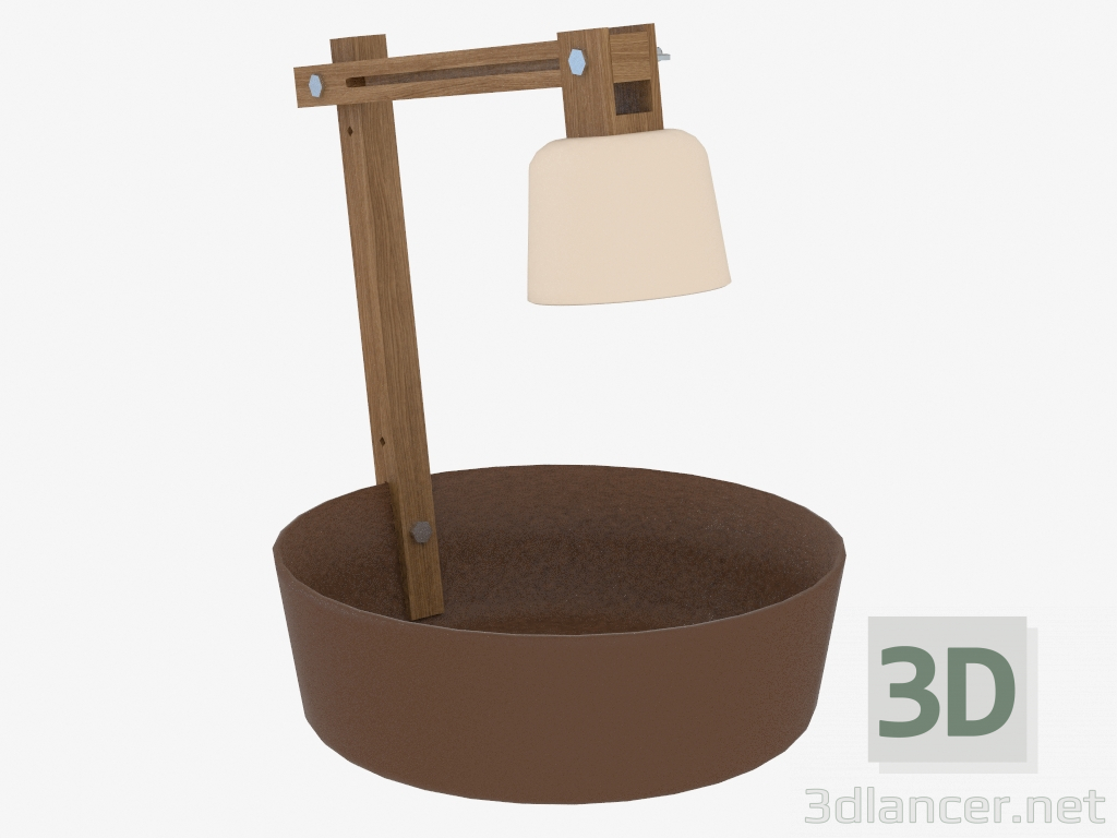 3d model Lámpara de mesa con una pequeña bolsa Lámpara de fruta - vista previa