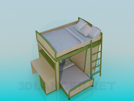 3d model Bunk bed - preview