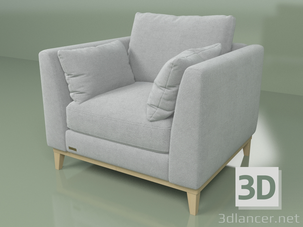 modèle 3D Fauteuil boston - preview