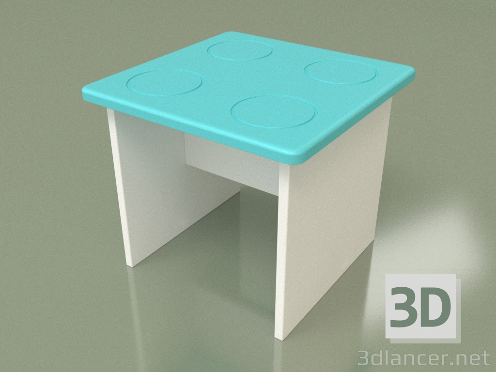 Modelo 3d Banquinho infantil (Aqua) - preview