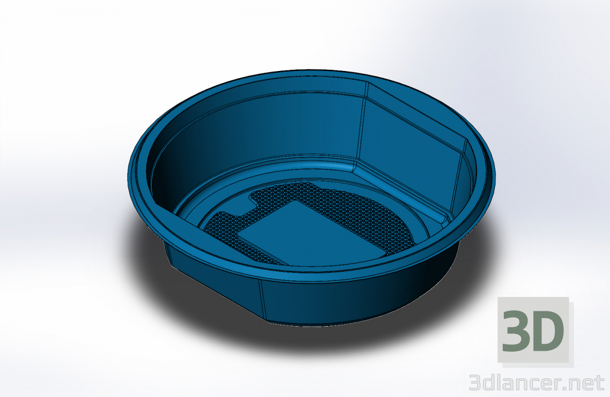 3D modeli Plaka 500 ml plastik - önizleme