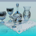 3d model A set of cut glass - preview