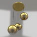 3d model Pendant Sunrise transparent, gold (07565-3A,33) - preview