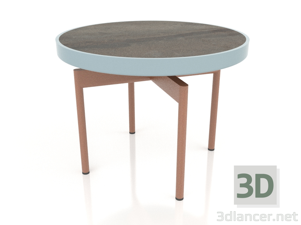 3d модель Стол журнальный круглый Ø60 (Blue grey, DEKTON Radium) – превью