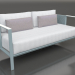 3d model 2-seater sofa (Blue gray) - preview