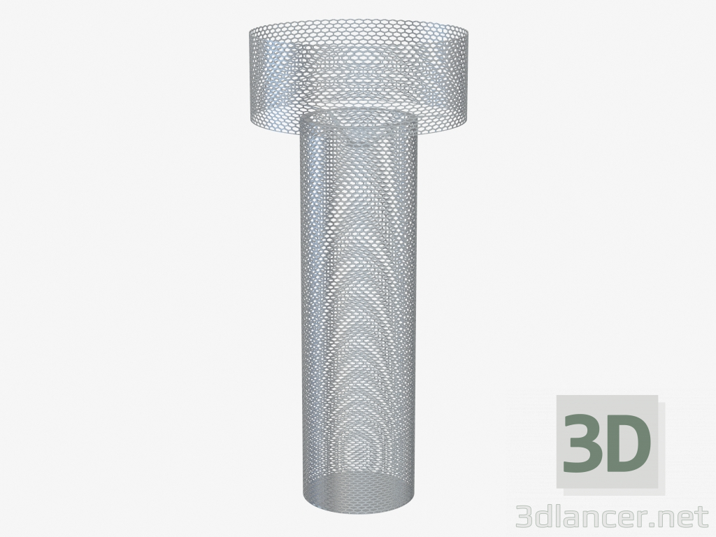 3d model Lámpara de pie de malla metálica Lace Metal - vista previa