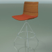 modèle 3D Tabouret de bar 0306 (avec coussin d'assise, effet teck) - preview