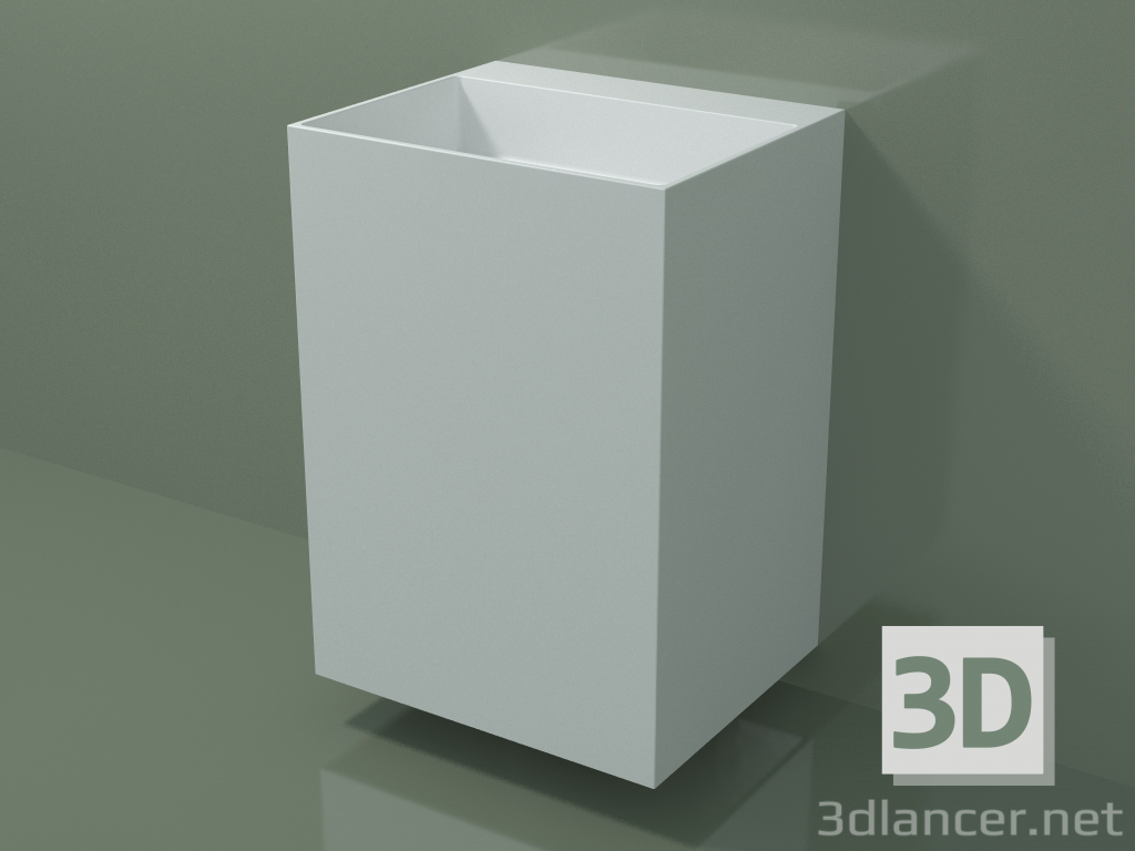 modello 3D Lavabo sospeso (03UN36303, Glacier White C01, L 60, P 50, H 85 cm) - anteprima