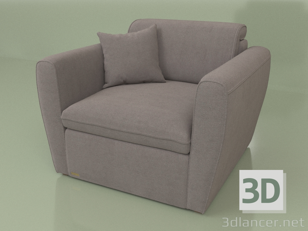 modèle 3D fauteuil Delhi - preview