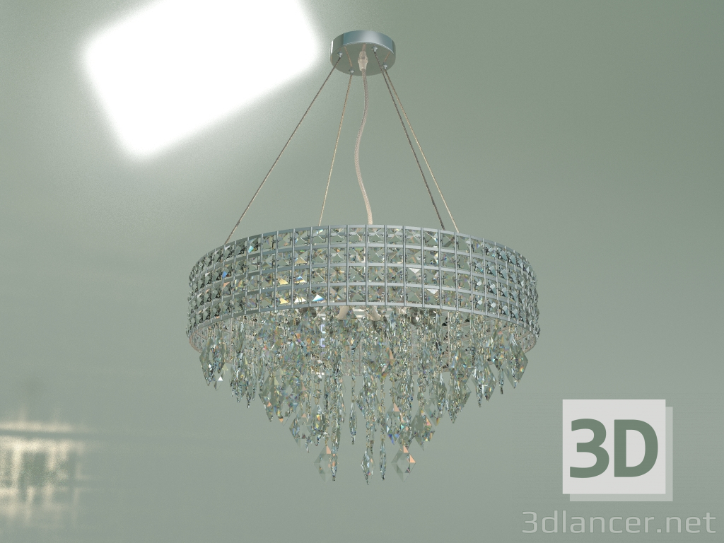 modèle 3D Lustre suspendu Kira 10115-8 (cristal chromé clair Strotskis) - preview