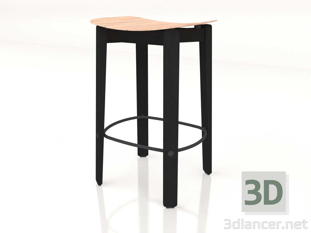 3D Modell Halbbarhocker Nora (dunkel) - Vorschau