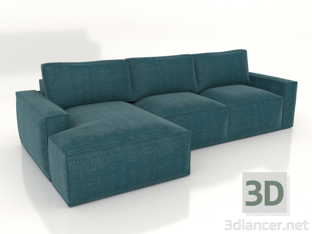 3D Modell LEONARDO Schlafsofa mit Ottomane - Vorschau