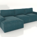 3D Modell LEONARDO Schlafsofa mit Ottomane - Vorschau