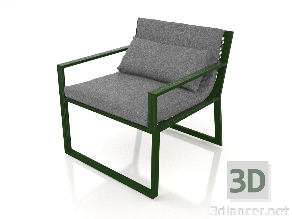 3d model Sillón club (verde botella) - vista previa