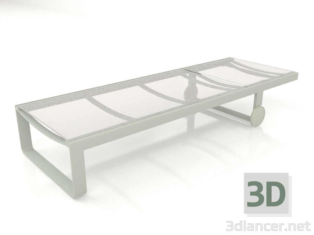 Modelo 3d Chaise longue alta (cinza cimento) - preview