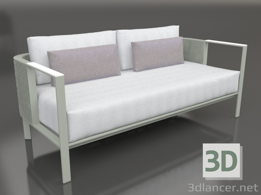 3D Modell 2-Sitzer-Sofa (Zementgrau) - Vorschau