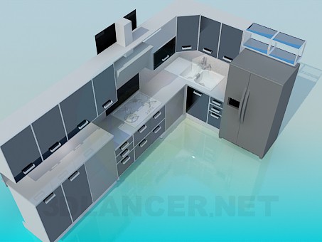 3d model Kitchen - preview