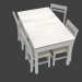 Modelo 3d Mesa de Jantar 4 assentos - preview