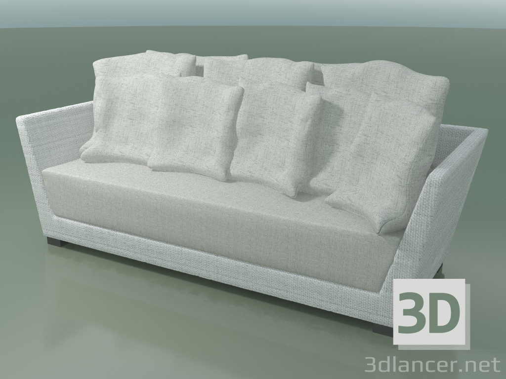 modello 3D Divano in polietilene intrecciato bianco-grigio InOut (503) - anteprima