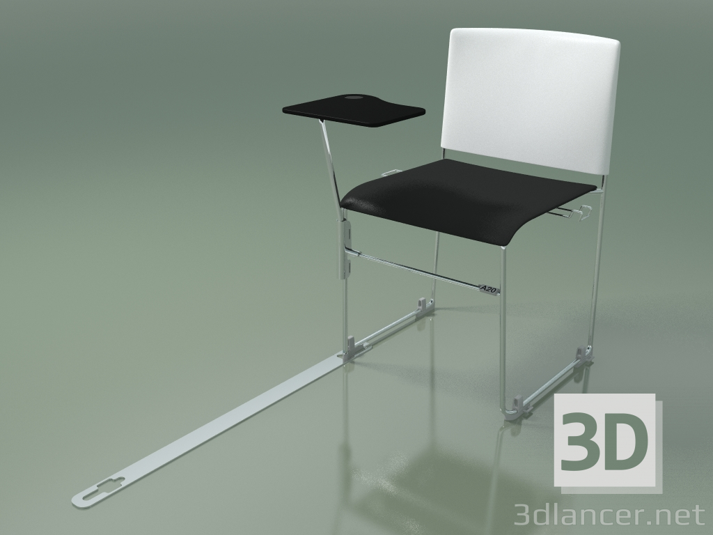 3d модель Стілець стекіруемие c аксесуарами 6600 (polypropylene White з другим кольором, CRO) – превью