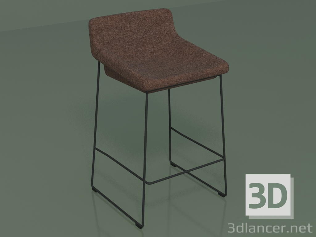 3d model Silla semi-bar Comfy (marrón) - vista previa