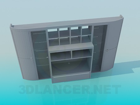 3d model Symmetrical wall-cupboard - preview