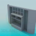 3D Modell Symmetrische Wandschrank - Vorschau