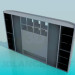 3D Modell Symmetrische Wandschrank - Vorschau