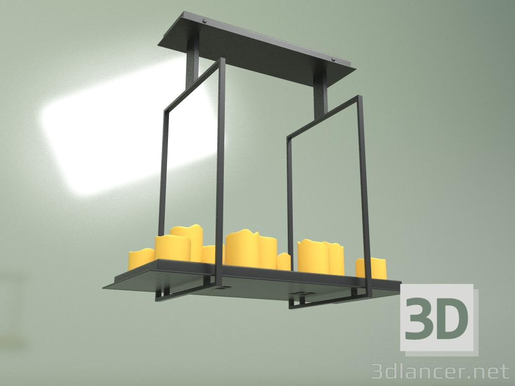 Modelo 3d Candeeiro de teto Cavo com sombras de velas - preview