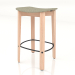 3d model Semi-bar stool Nora upholstered in fabric (light) - preview