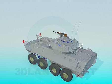 3d model Tank with a wheels - preview