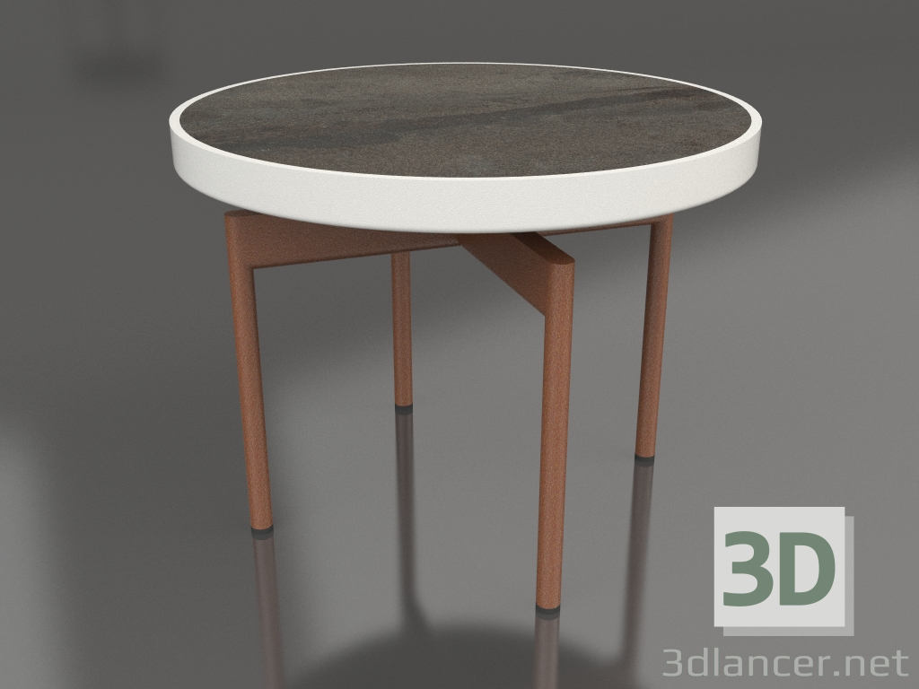 3d модель Стіл журнальний круглий Ø60 (Agate grey, DEKTON Radium) – превью