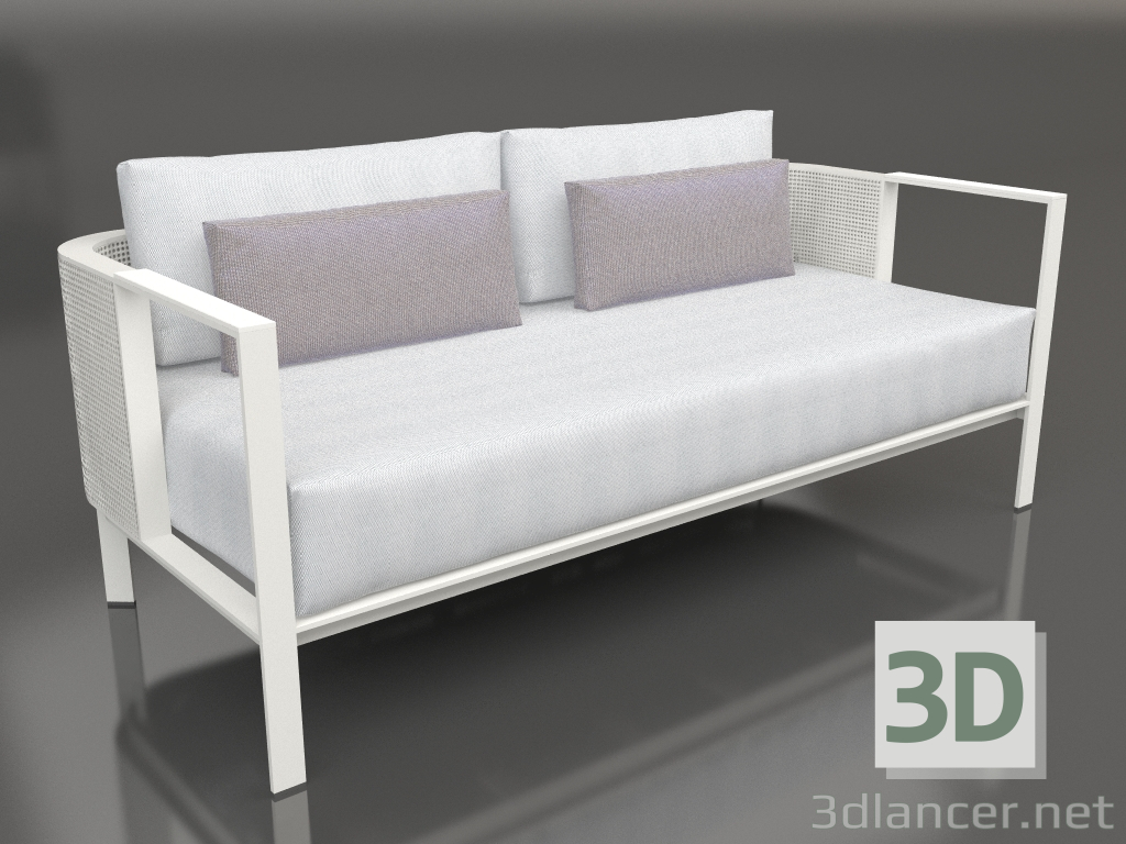 3d model 2-seater sofa (Agate gray) - preview