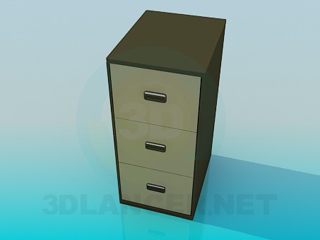 3d model Gabinete con cajones - vista previa