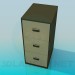 3d model Cabinet with drawers - preview