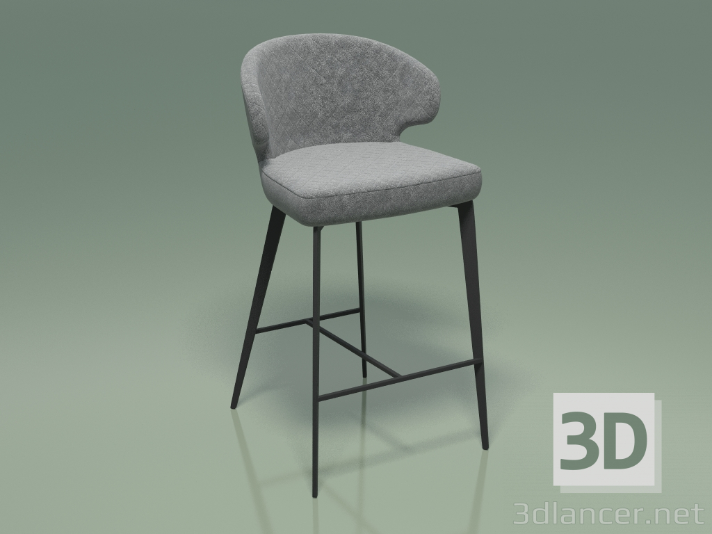 modello 3D Sgabello da bar Keen (111878, grigio petrolio) - anteprima