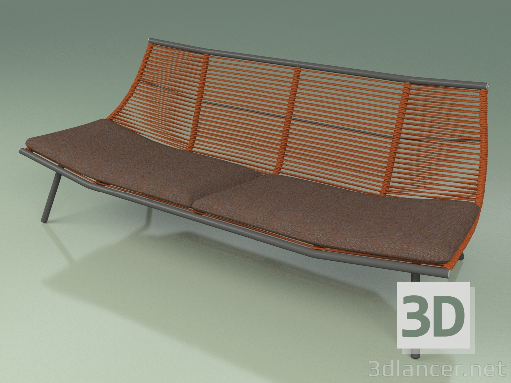 3d model Sofá 005 (Metal Ahumado) - vista previa